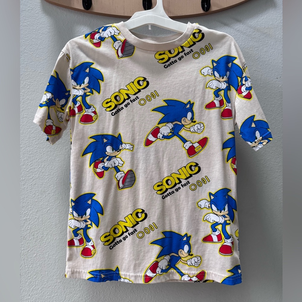 H&M Sonic Kids Graphic Tee - Beige and Blue